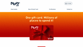 What Prezzycard.co.nz website looked like in 2020 (4 years ago)
