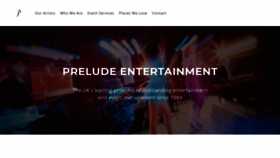 What Preludeentertainment.co.uk website looked like in 2020 (5 years ago)