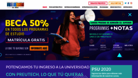 What Preuniversitariopreutech.cl website looked like in 2020 (4 years ago)