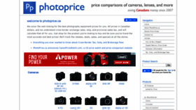 What Photoprice.ca website looked like in 2020 (4 years ago)