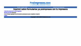 What Preimpresos.com website looked like in 2020 (4 years ago)