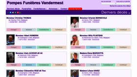 What Pf-vandermest.be website looked like in 2020 (4 years ago)