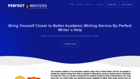 What Perfectwriters.co.uk website looked like in 2020 (4 years ago)