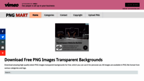 What Pngmart.com website looked like in 2020 (5 years ago)