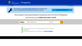 What Property.phila.gov website looked like in 2020 (4 years ago)