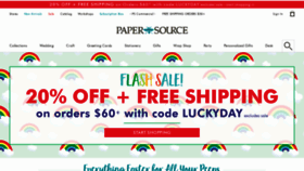 What Papersource.com website looked like in 2020 (4 years ago)