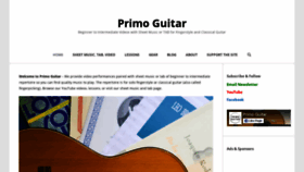 What Primoguitar.com website looked like in 2020 (4 years ago)