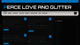 What Peaceloveandglitter.com website looked like in 2020 (4 years ago)