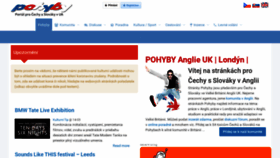 What Pohyby.co.uk website looked like in 2020 (4 years ago)