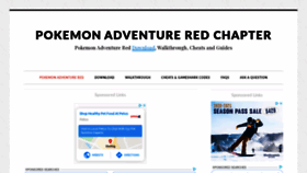 What Pokemonadventurered.com website looked like in 2020 (4 years ago)