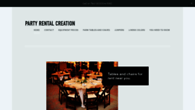 What Partyrentalcreation.com website looked like in 2020 (4 years ago)