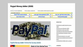 What Paypalmoneyadder.net website looked like in 2020 (4 years ago)