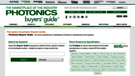 What Photonicsbuyersguide.com website looked like in 2020 (4 years ago)