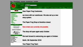 What Paperfrog.de website looked like in 2020 (4 years ago)