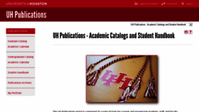 What Publications.uh.edu website looked like in 2020 (4 years ago)