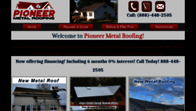 What Pioneermetalroofing.com website looked like in 2020 (4 years ago)