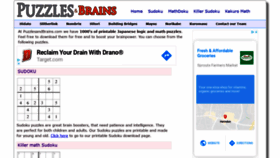 What Puzzlesandbrains.com website looked like in 2020 (4 years ago)