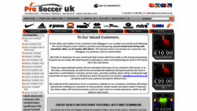 What Prosocceruk.co.uk website looked like in 2020 (4 years ago)