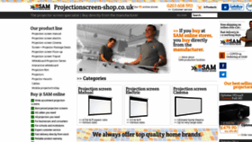 What Projectionscreen-shop.co.uk website looked like in 2020 (4 years ago)