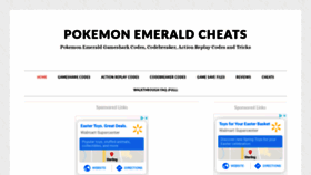 What Pokemonemeraldcheats.com website looked like in 2020 (4 years ago)