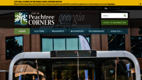 What Peachtreecornersga.gov website looked like in 2020 (4 years ago)