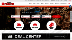 What Parkertoyota.com website looked like in 2020 (4 years ago)
