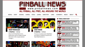 What Pinballnews.com website looked like in 2020 (4 years ago)