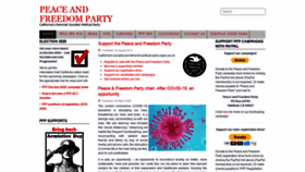 What Peaceandfreedom.org website looked like in 2020 (4 years ago)