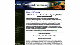 What Parkpartners.org website looked like in 2020 (4 years ago)