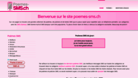 What Poemes-sms.ch website looked like in 2020 (4 years ago)