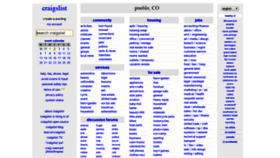 What Pueblo.craigslist.org website looked like in 2020 (4 years ago)