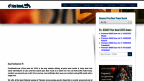What Prizebondlist.pk website looked like in 2020 (4 years ago)
