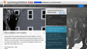 What Psychologymatters.asia website looked like in 2020 (4 years ago)