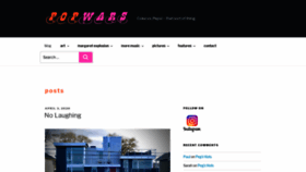 What Popwars.com website looked like in 2020 (4 years ago)