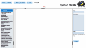 What Pythonfiddle.com website looked like in 2020 (4 years ago)