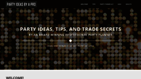 What Party-ideas-by-a-pro.com website looked like in 2020 (4 years ago)
