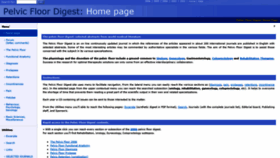 What Pelvicfloordigest.org website looked like in 2020 (4 years ago)