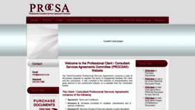 What Procsa.co.za website looked like in 2020 (4 years ago)