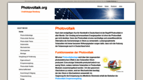What Photovoltaik.org website looked like in 2020 (4 years ago)