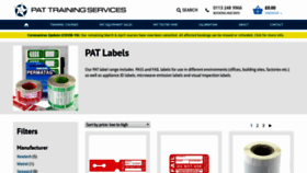 What Pat-test-labels.co.uk website looked like in 2020 (4 years ago)
