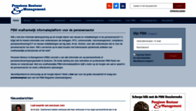 What Pensioenbestuurenmanagement.nl website looked like in 2020 (4 years ago)