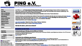 What Ping.de website looked like in 2020 (4 years ago)