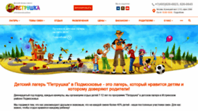 What Petrcamp.ru website looked like in 2020 (4 years ago)