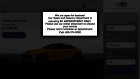 What Platinummotorcars.com website looked like in 2020 (4 years ago)