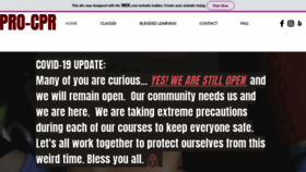 What Pro-cpr.com website looked like in 2020 (4 years ago)
