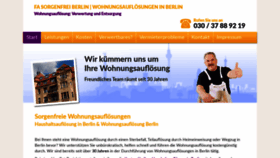 What Profi-wohnungsaufloesungen.berlin website looked like in 2020 (4 years ago)