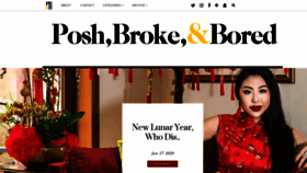 What Poshbrokebored.com website looked like in 2020 (4 years ago)