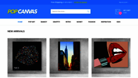 What Popcanvas.co website looked like in 2020 (5 years ago)