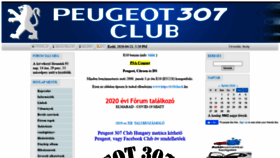 What Peugeot307club.hu website looked like in 2020 (4 years ago)