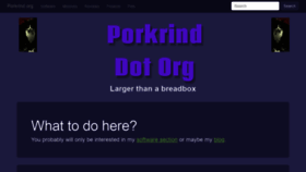 What Porkrind.org website looked like in 2020 (4 years ago)